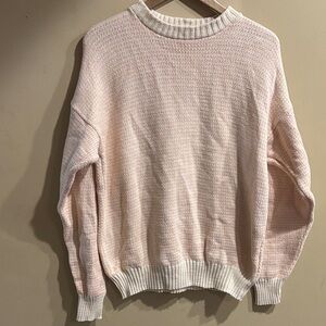 Vintage Pink Textured Knit Sweater